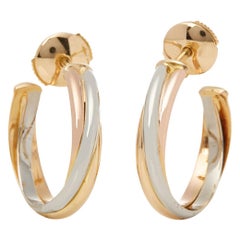 Cartier Trinity 18 Carat Gold Hoop Earrings