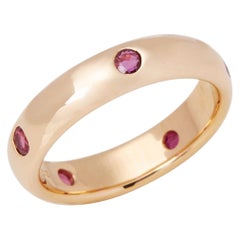 Anello a fascia con rubino Cartier Stella in oro 18 carati