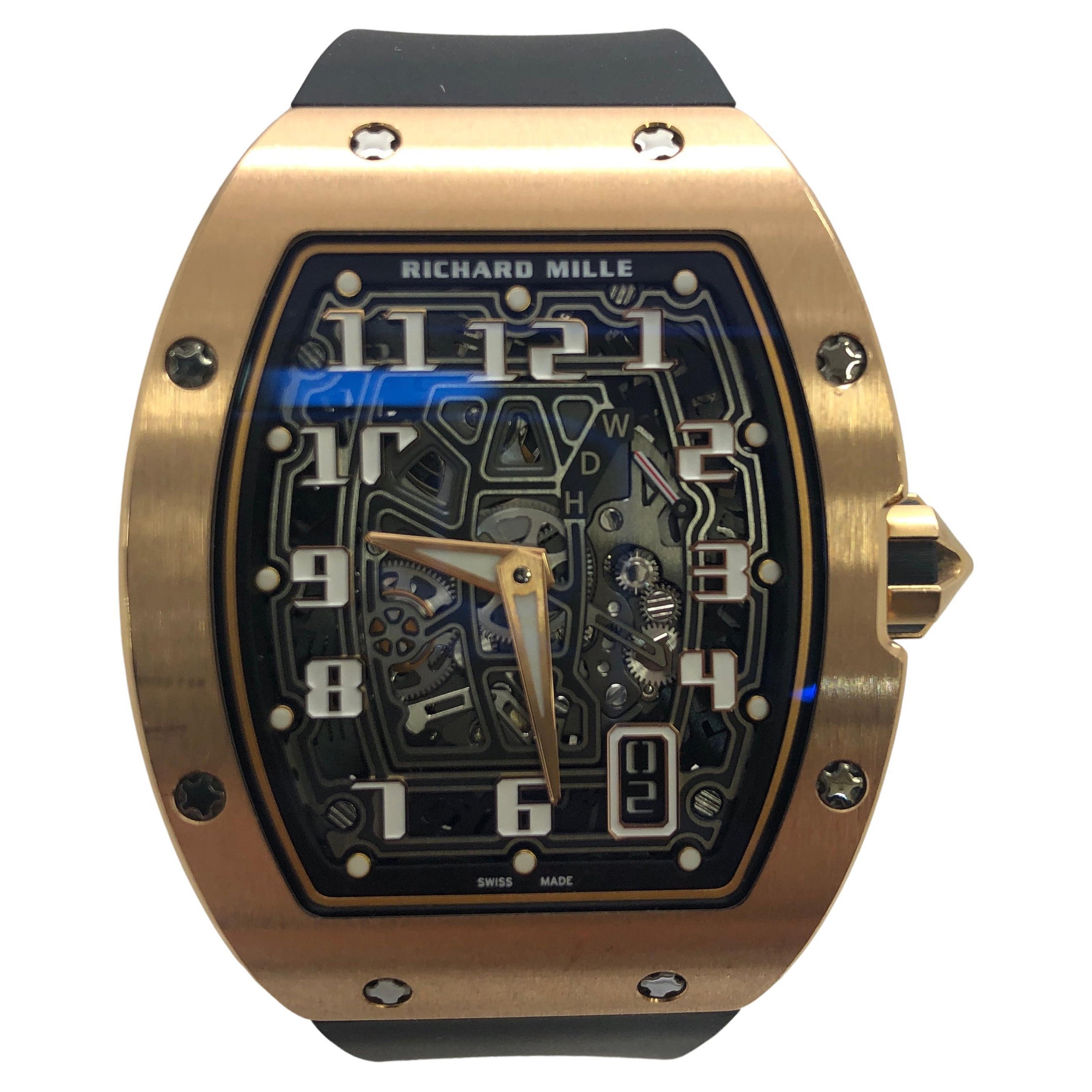 Richard Mille 67-01 Mens Rose Gold Watch New Box Papers For Sale