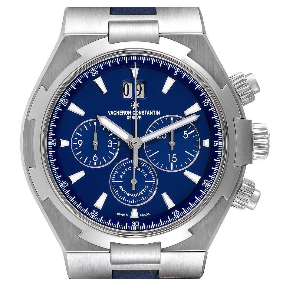Vacheron Constantin Overseas Chronograph Blue Dial Watch 49150 For Sale