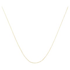 Solid 10K Yellow Gold Slim and Dainty Unisex Rope Chain Necklace