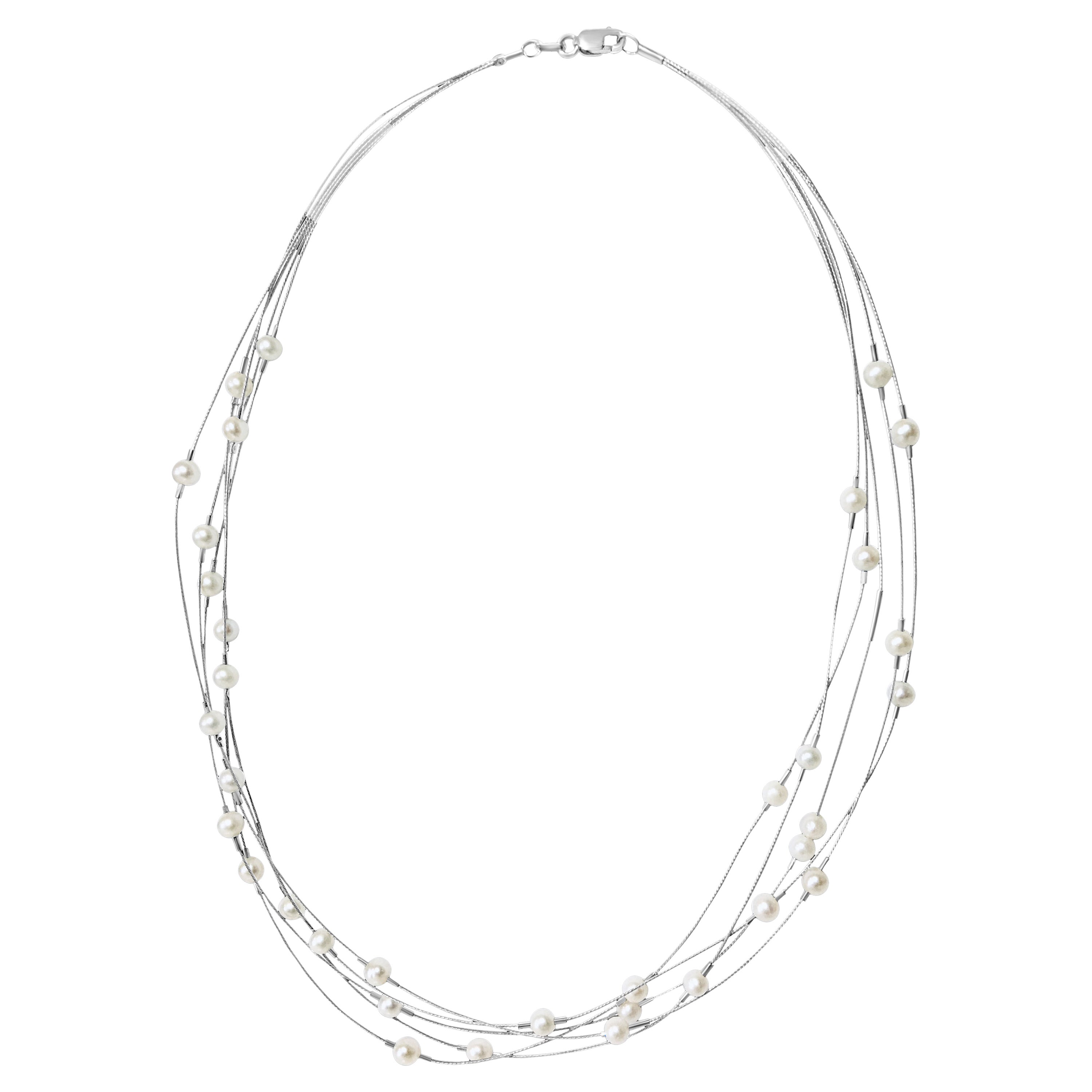 Jack Multi Strand Necklace in Vintage Gold Gray Crystal