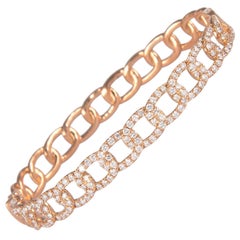 Alexander 1.59 Carat Diamond Bengal 18 Karat Rose Gold Open Clasp