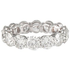 7.16 Carat Round Cut Diamond Eternity Band 'Avg 0.51ct Each' 18 Karat White Gold