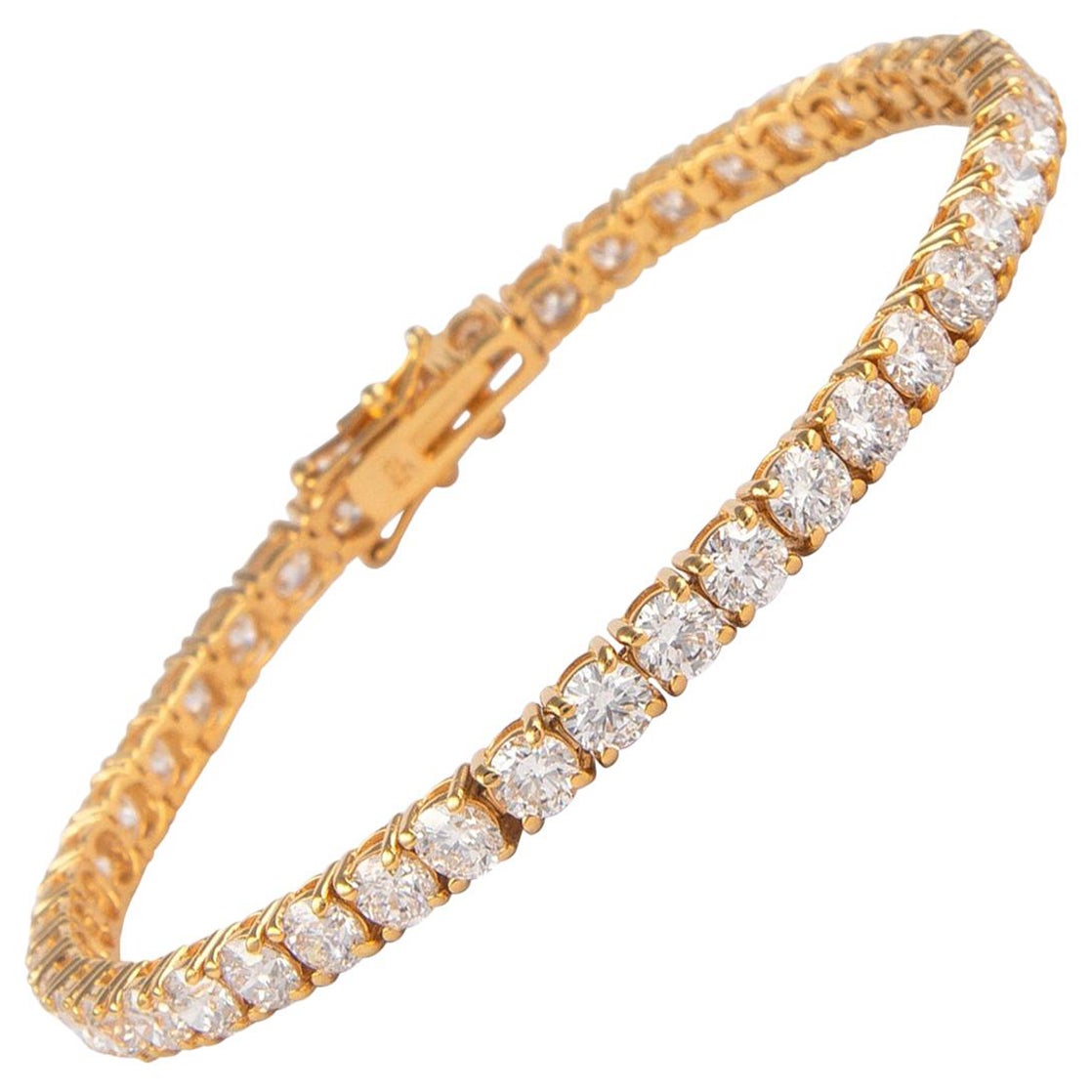 Alexander Beverly Hills Tennisarmband aus 18 Karat Gelbgold mit 10,87 Karat Diamanten