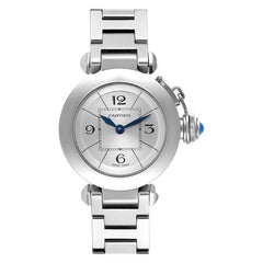 Cartier Miss Pasha Steel Silver Dial Quartz Ladies Watch W3140007