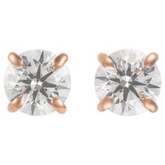 Alexander 0.92 Carat Diamond Stud Earrings Rose Gold