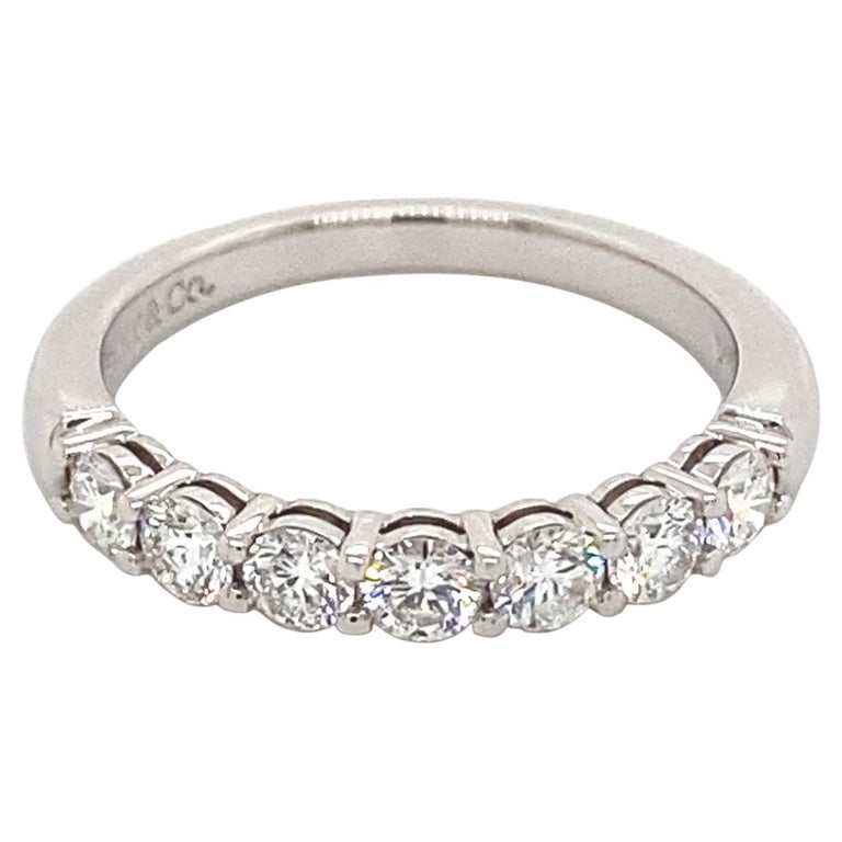 Tiffany and Co. Apx 0.60 Carat Diamond Half Eternity Band Platinum at