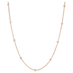 Alexander Beverly Hills 0.93ct Diamonds by the Yard Necklace 18 Karat Rose Gold