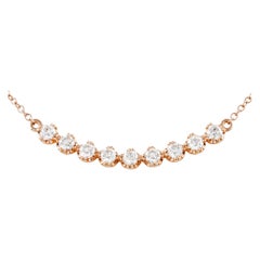 Alexander Modern 0,72 Karat geschwungener Diamant-Anhänger aus 18 Karat Roségold