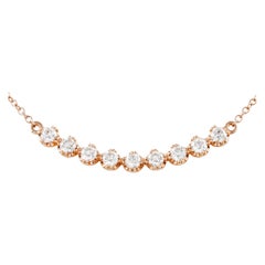 Alexander Modern 0.72ct Curved Diamond Pendant 18k Rose Gold