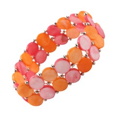 Intini Jewels Coloured Agate Iconic Girl Modern Gift for Her Stretch Bracelet