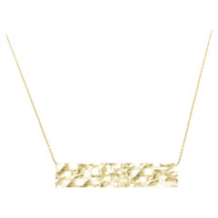 Forged Bar Gold 14k Necklace