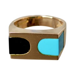 Vintage 9k Gold & Turquoise Ring One-of-a-Kind