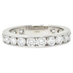 Tiffany & Co. 2.10 Carats Diamond Platinum Channel Eternity Band Ring