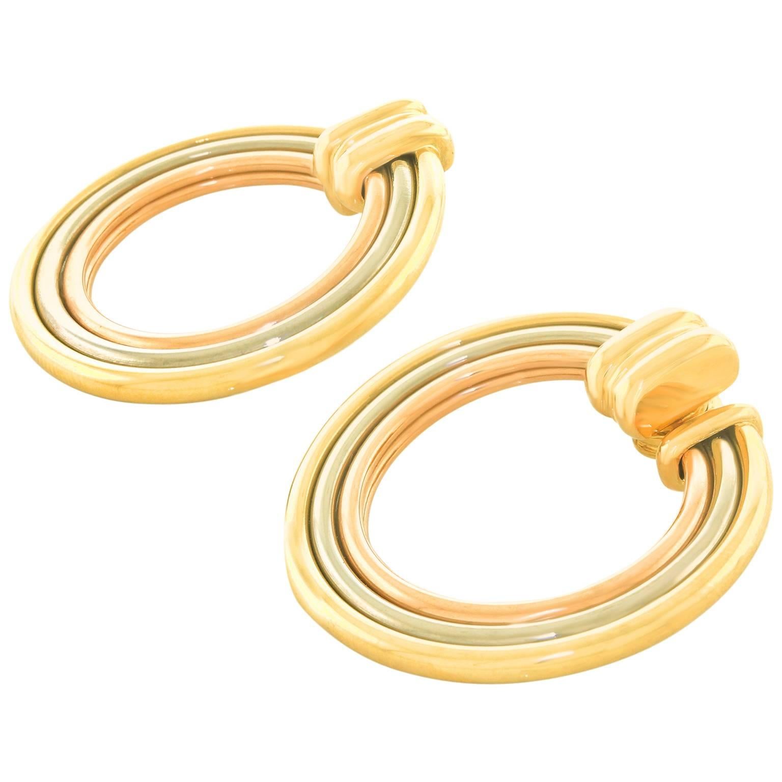 Cartier Trinity Gold Hoop Earrings