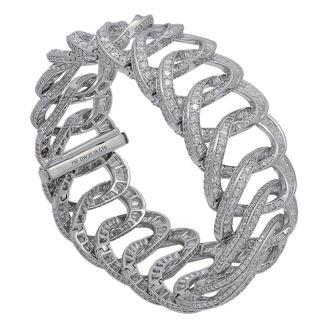 Spectra Fine Jewelry Diamond Link Bracelet in 18kt White Gold