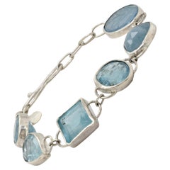 Aquamarine Sterling Bracelet