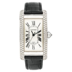 Cartier Tank Americaine W2603656 Diamond Mid Size Ladies Watch Box Papers