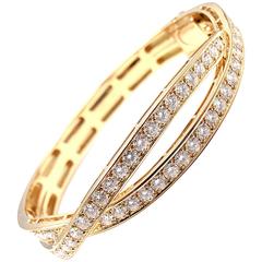 Van Cleef & Arpels Diamond Gold Bangle Bracelet 11