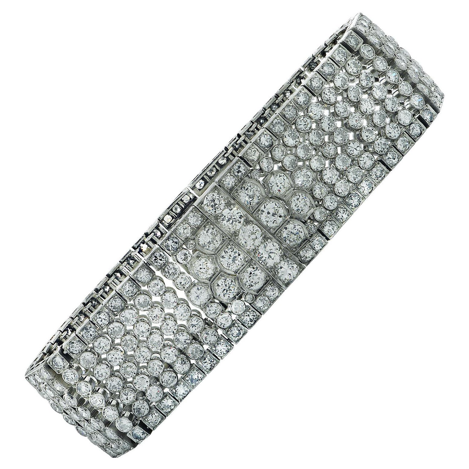 Art Deco 15 Karat Diamant-Armreif