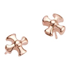 Charmed by a Cause Maltese Cross Studs Rose Gold