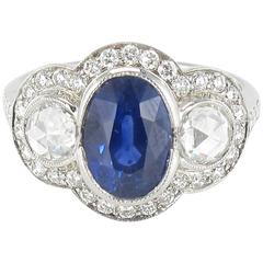Sublime Sapphire Diamond Gold Ring 9