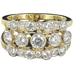 Sublime Diamond Ring with Openwork Bands 9