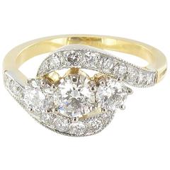 Superb French Trilogy Diamond Ring 2