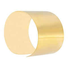 Alex Jona 18 Karat Satin Yellow Gold Cuff Bracelet
