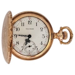 Waltham Pocket Watch Gold Plated Working #16360616 15 Jewels Os Size