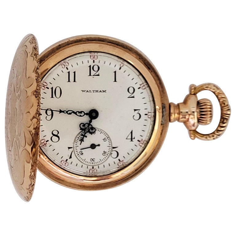 Waltham Pocket Watch Gold Plated Working 16360616 15 Jewels Os Size