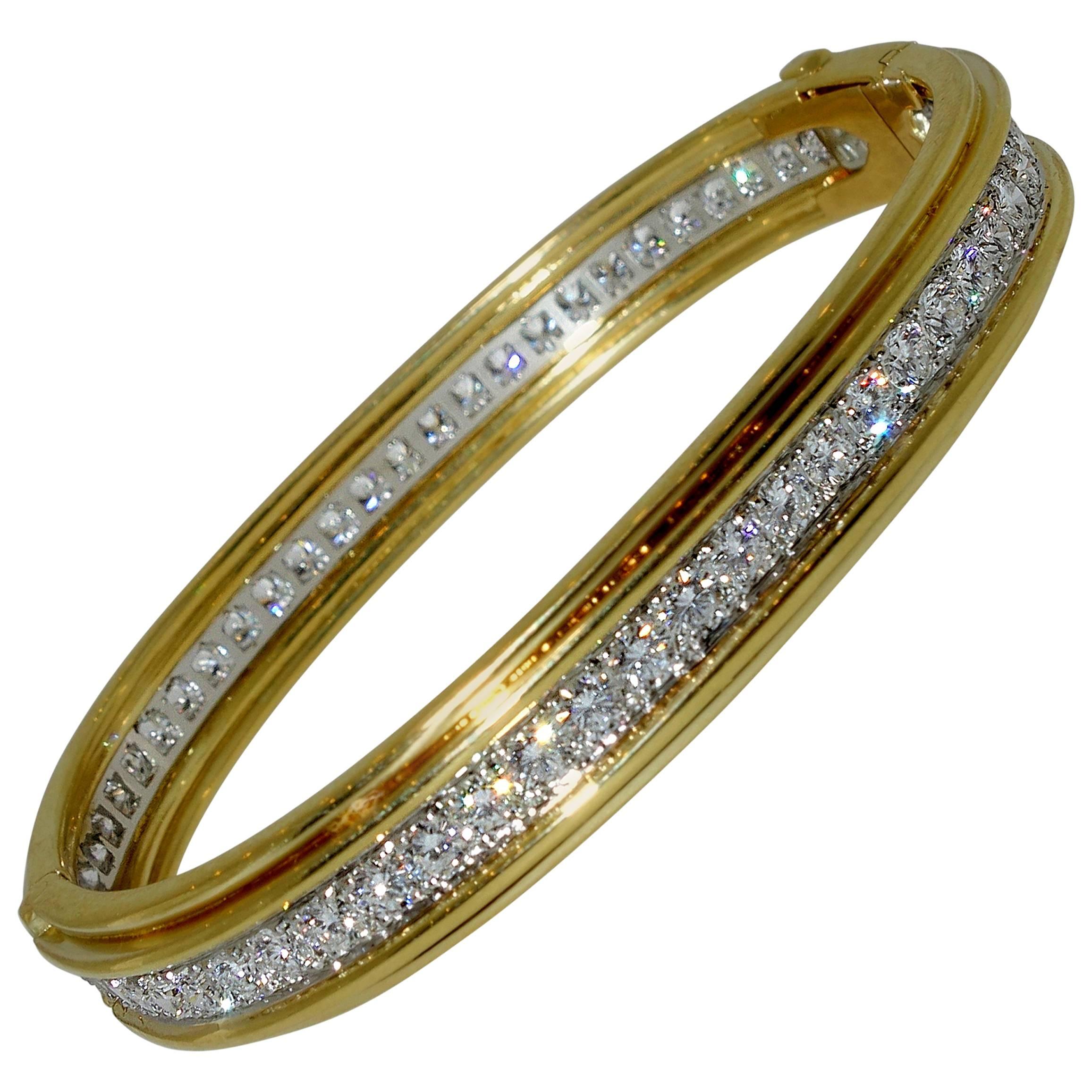 Cavelti Diamond Gold Diamond Bangle Bracelet