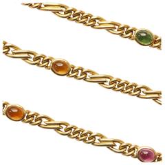 Bulgari Gemstone Gold Long Chain 