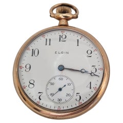 Elgin Gold Plated Pocket Watch Year 1911 Working Jewel