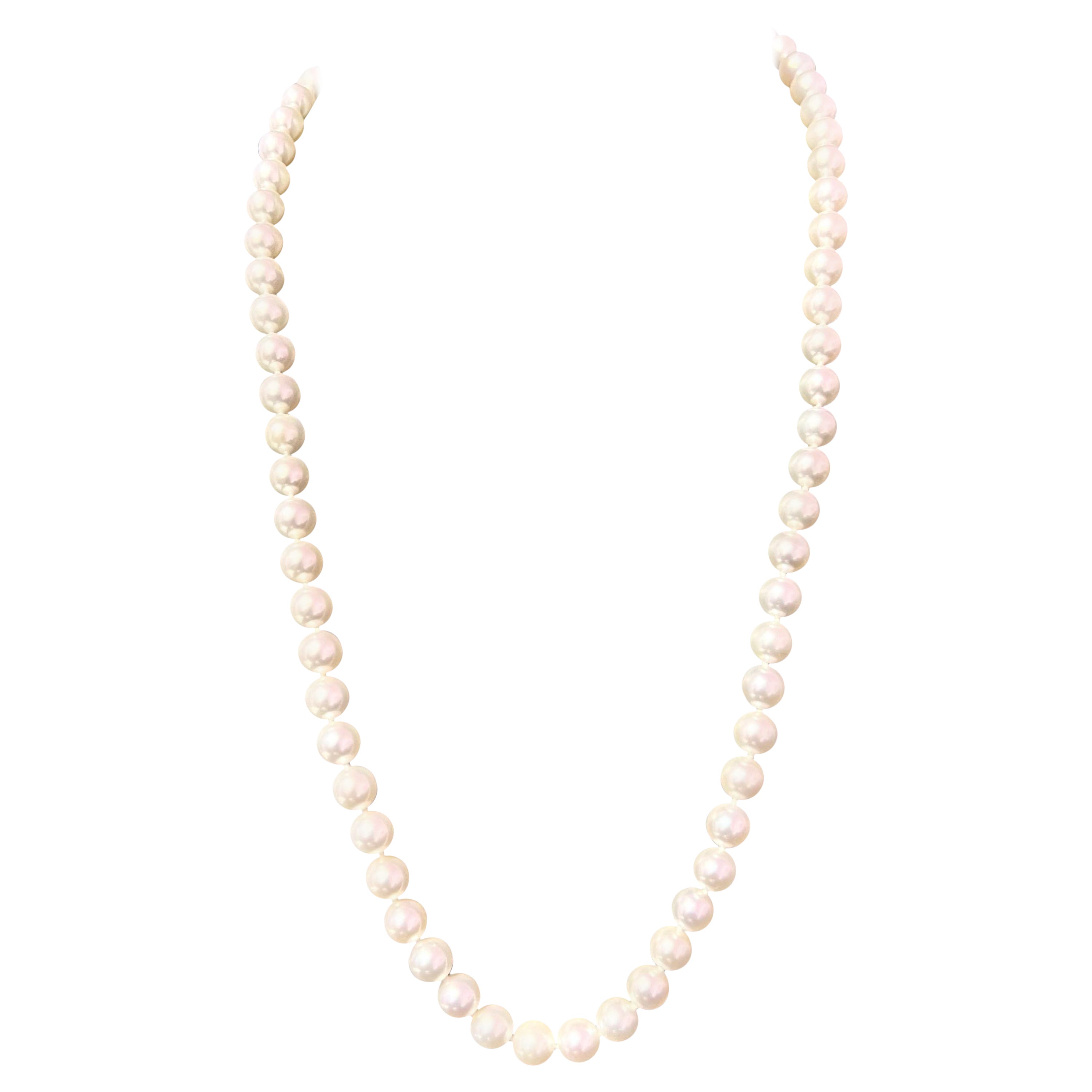 Mikimoto Pearl Necklace - 102 For Sale 