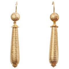 Antique Victorian Gold Star Earrings