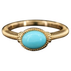 Judith Ripka Turquoise Ring / 18K Gold / Top Luxury