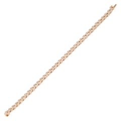 Alexander 6,24 Karat Diamant-Kubanisches Gliederarmband 18 Karat Roségold