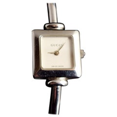 Montre-bracelet vintage Gucci pour femme, boîte, 1900 L, acier inoxydable