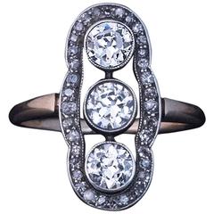 Edwardian Era Antique Russian Diamond Ring