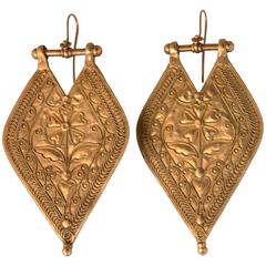 Antique Indian Gold Earrings