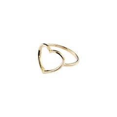 Annellino Italian Fine Jewellery Handmade Heart 18k Yellow Gold Ring