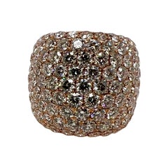 The Ultimate 18k Rose Gold Pave Diamond Dome Ring Band