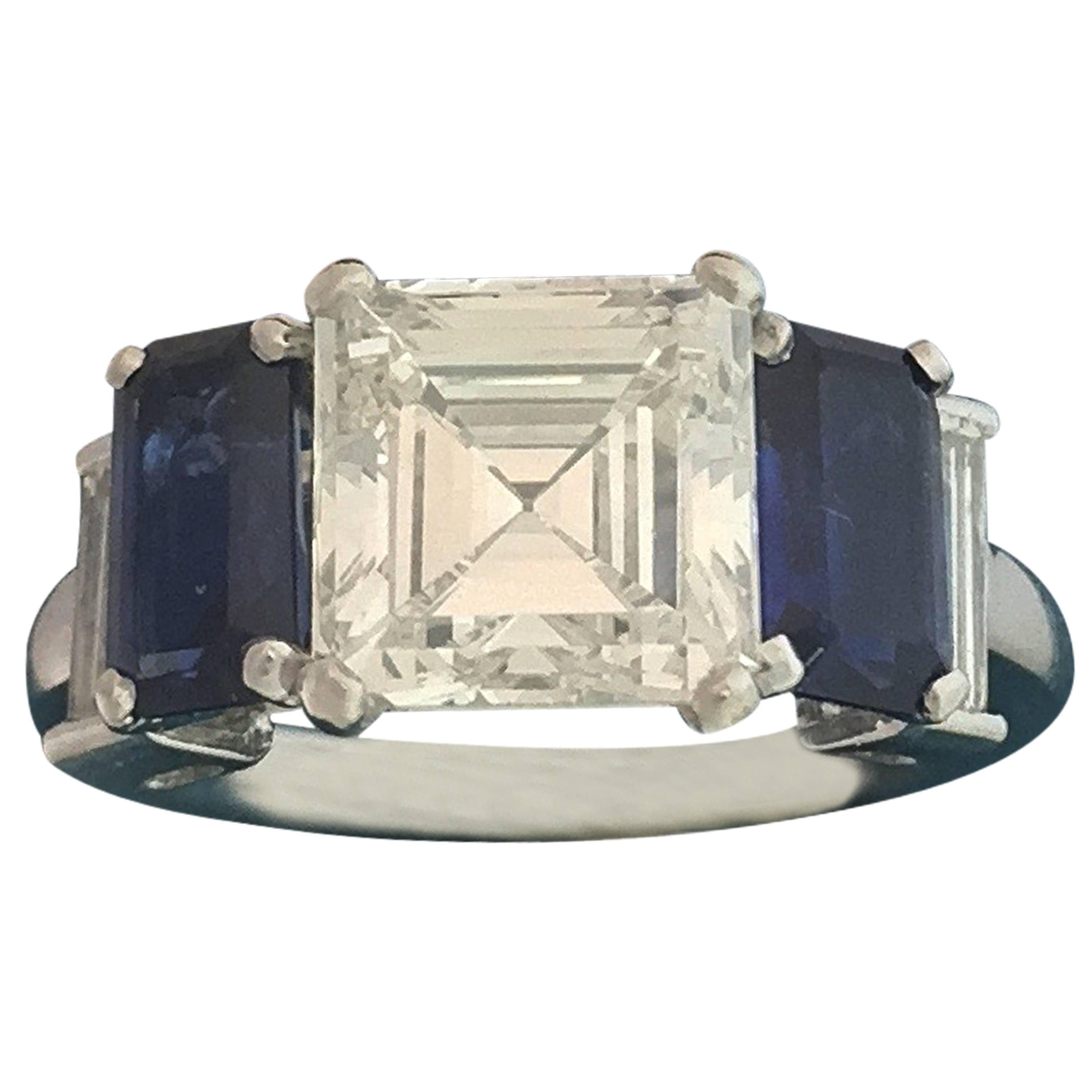 Bulgari 2.24 Carats Diamond Sapphire Gold Ring 