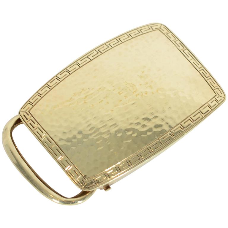 Tiffany and Co. Hammered Gold Belt Buckle at 1stdibs