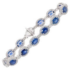 11.62 Ceylon Sapphire and Diamond Bracelet