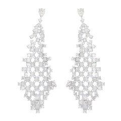 Diana M. Boucles d'oreilles chandelier en diamants de 11,60 carats 