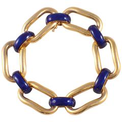 1960s Enamel Gold Link Bracelet 1960s Enamel Gold Link Bracelet