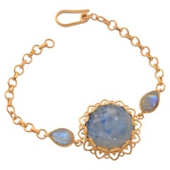 Moonstone Gold Plate Bracelet